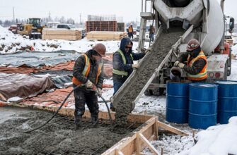 Противоморозные добавки в бетон: как работать зимой без потери прочности
